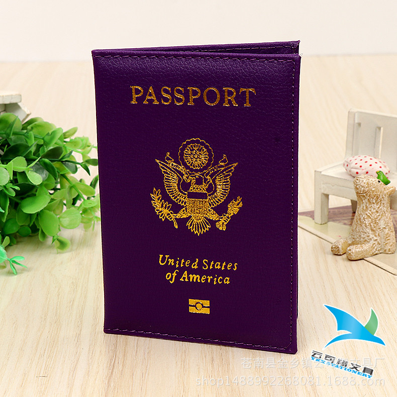 时尚小荔枝纹美国护照套 旅游证件保护套 量大从优工厂直销